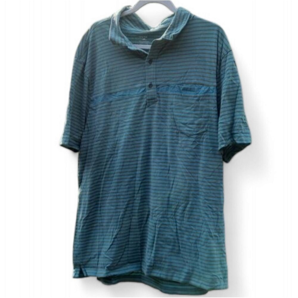 Horny Toad men's teal and green cotton polo xxl